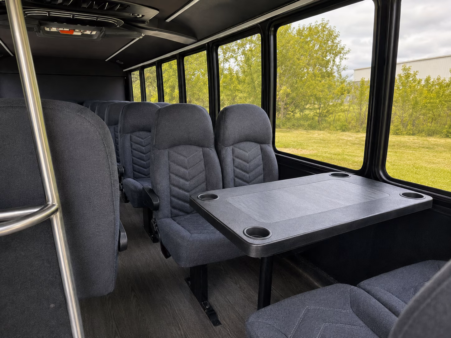 plantation 18 passenger minibus interior