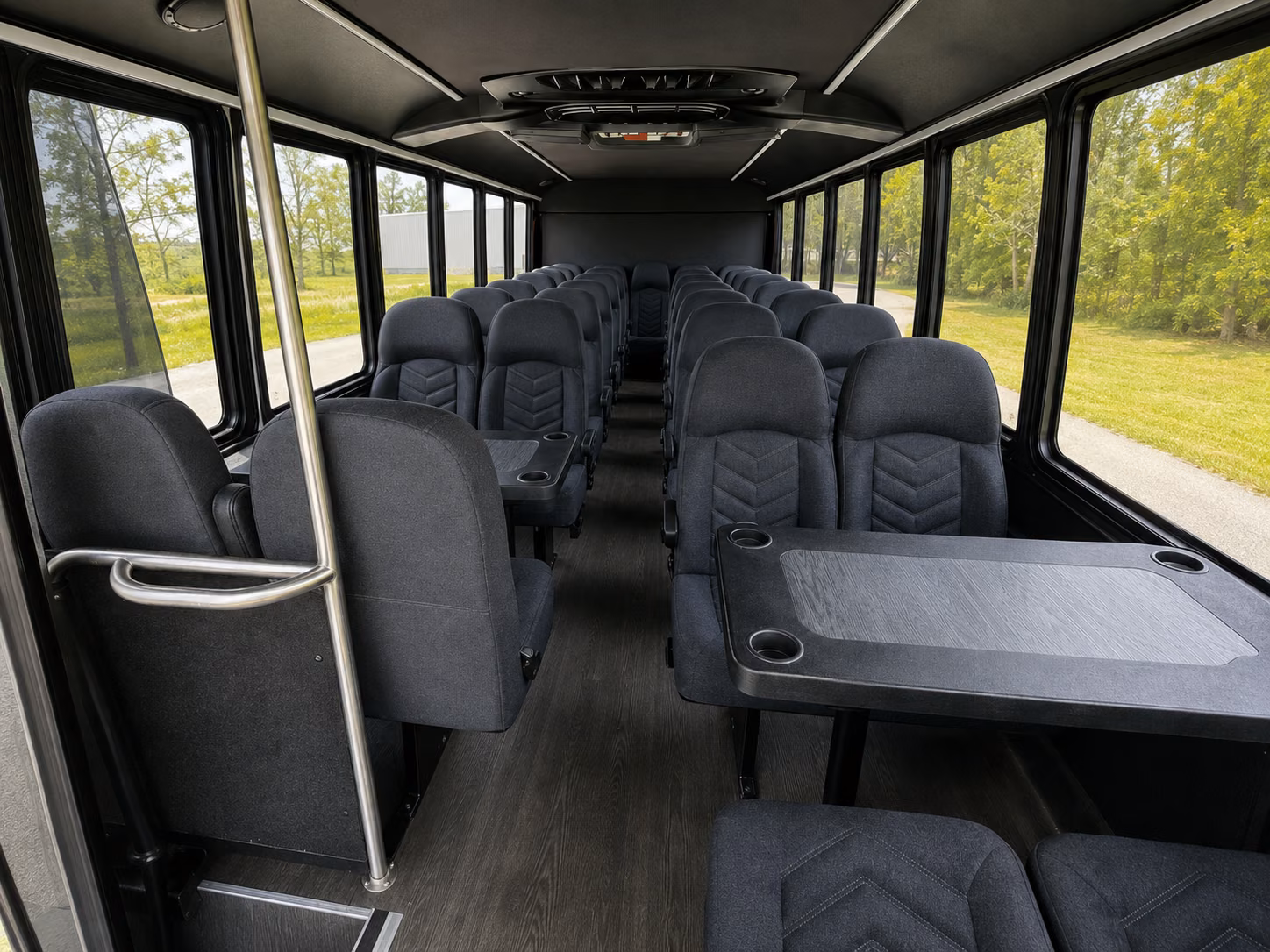 plantation 20 passenger minibus interior