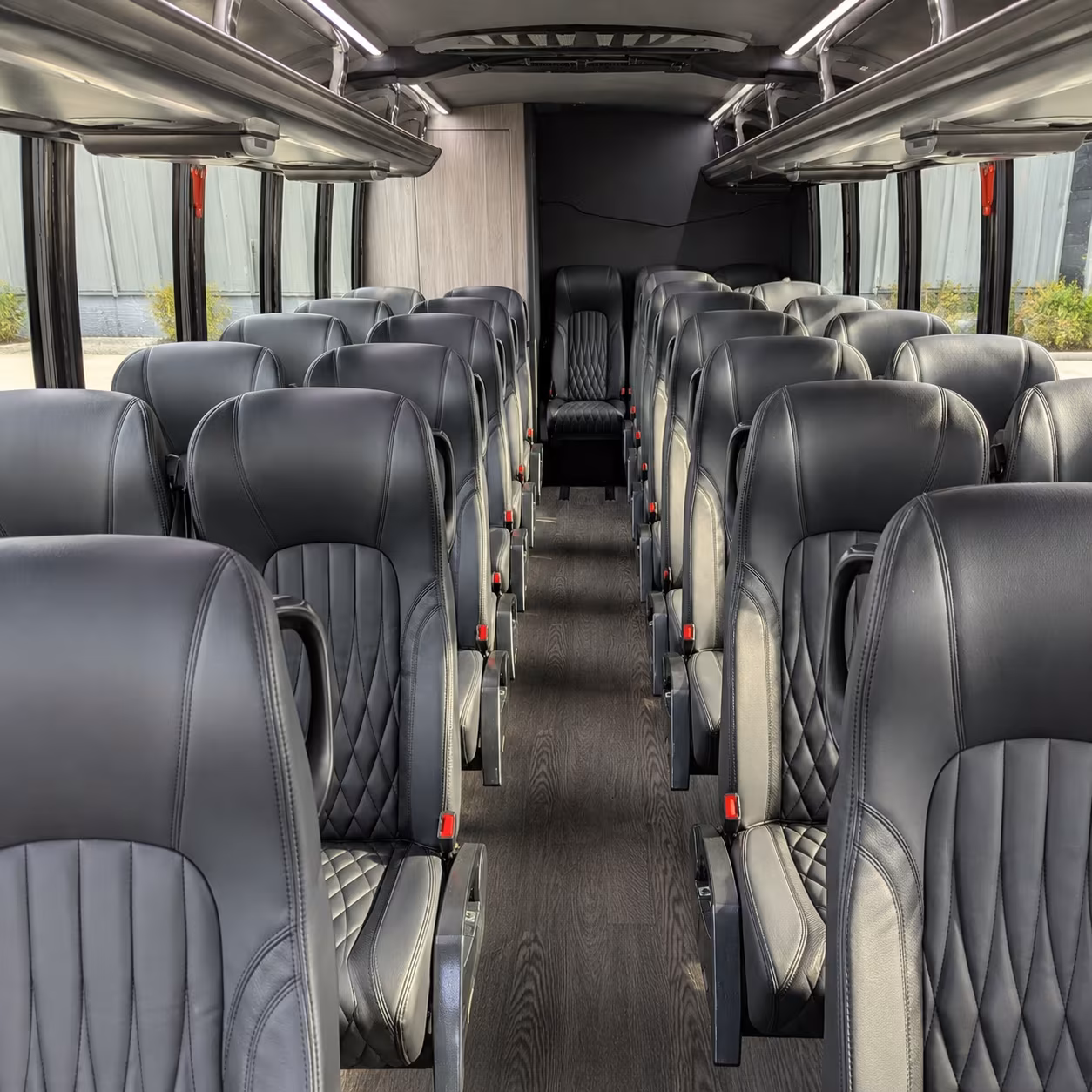 plantation 25 passenger minibus interior