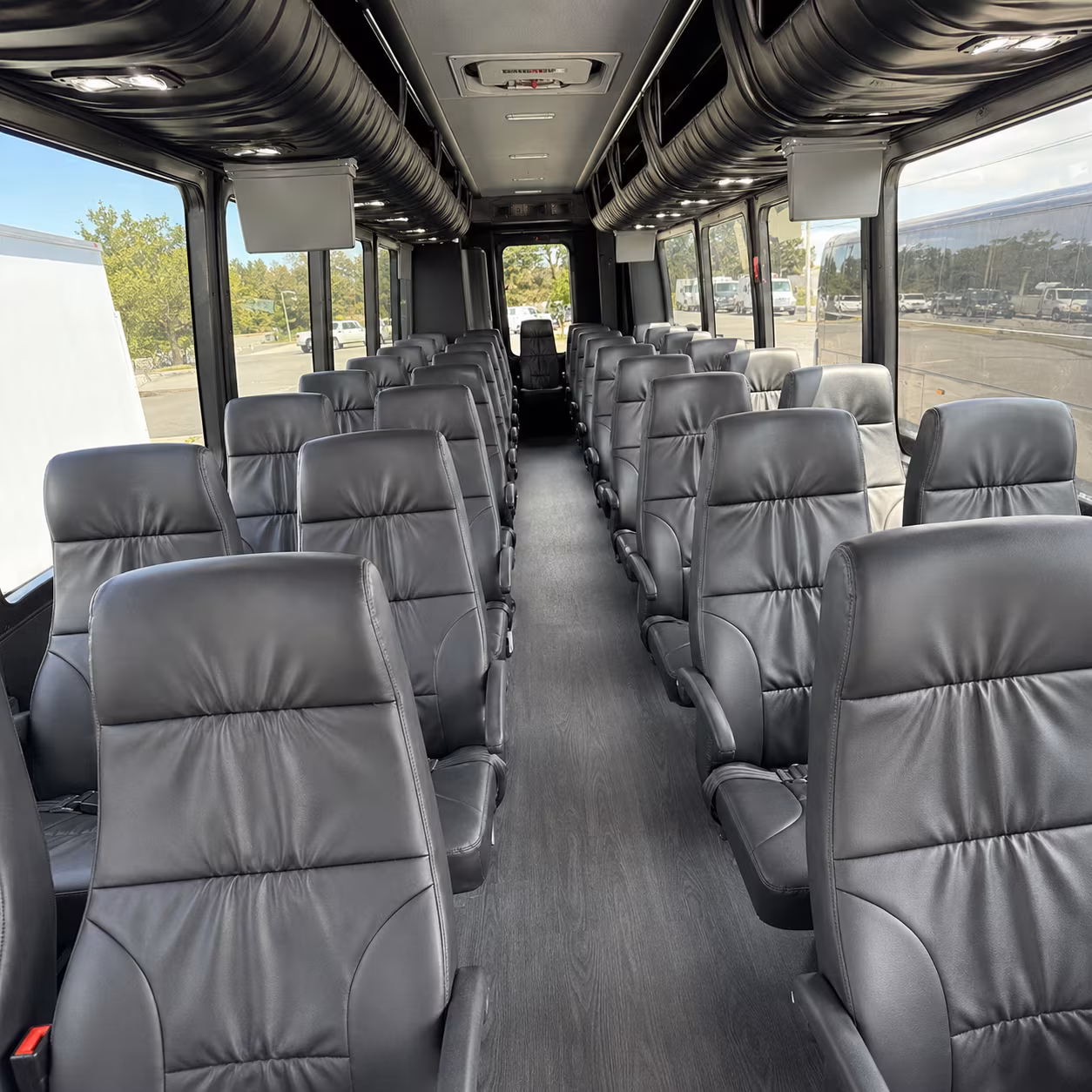 plantation 28 passenger minibus interior