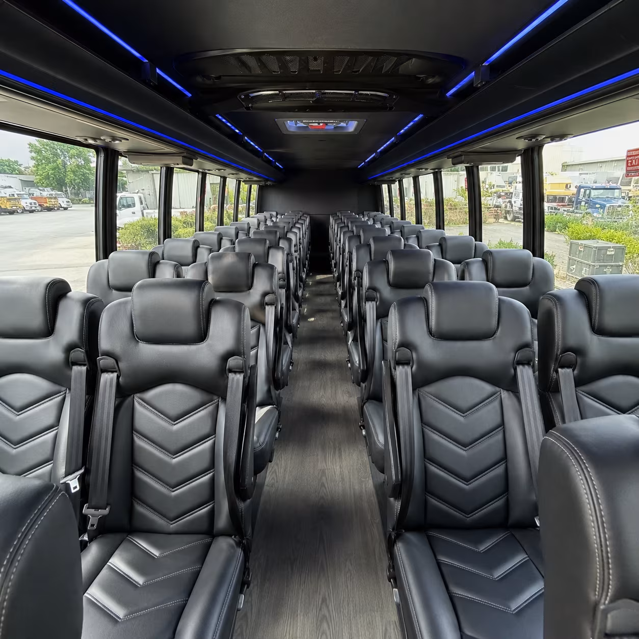 plantation 30 passenger minibus interior