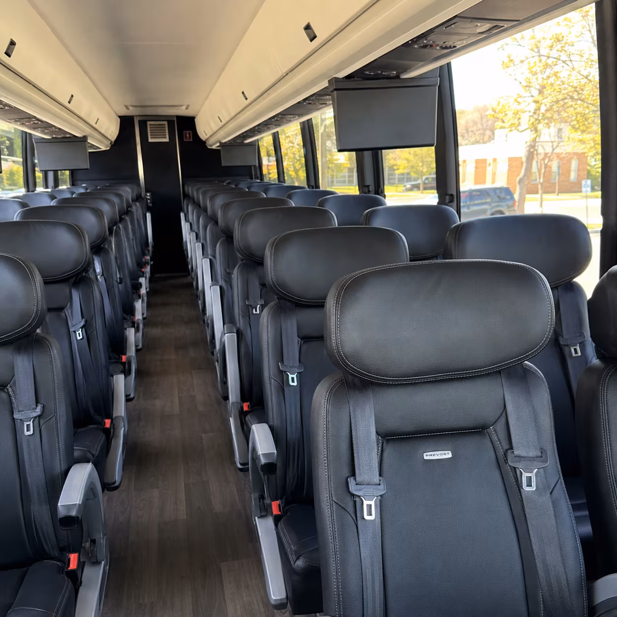 plantation 45 passenger charter bus inside