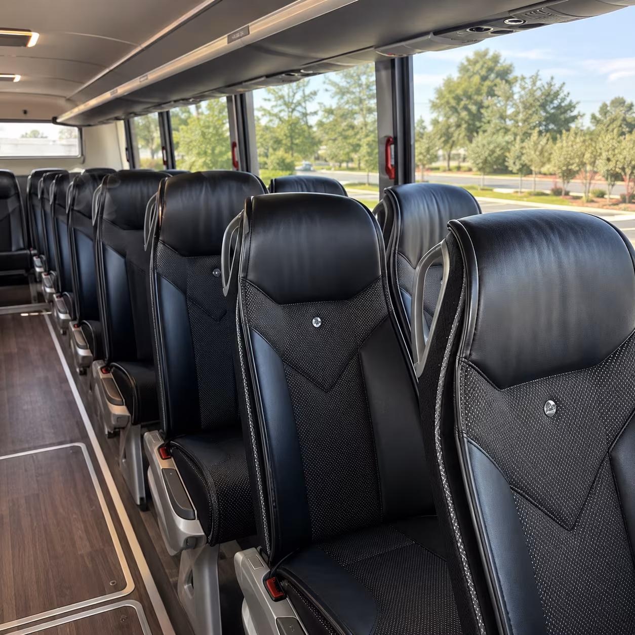 plantation 45 passenger charter bus interior