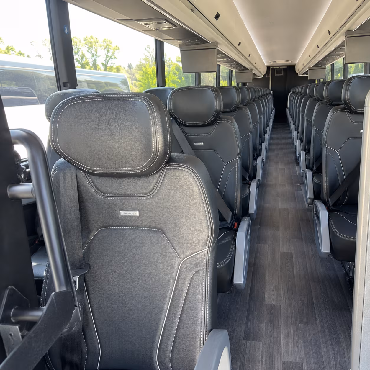 plantation 47 passenger charter bus interior