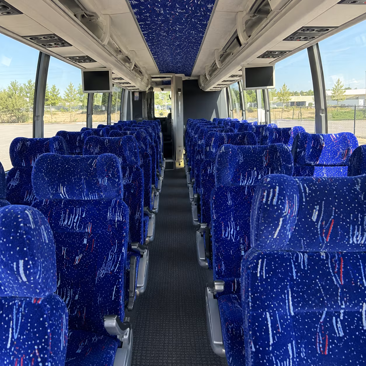 plantation 54 passenger charter bus interior