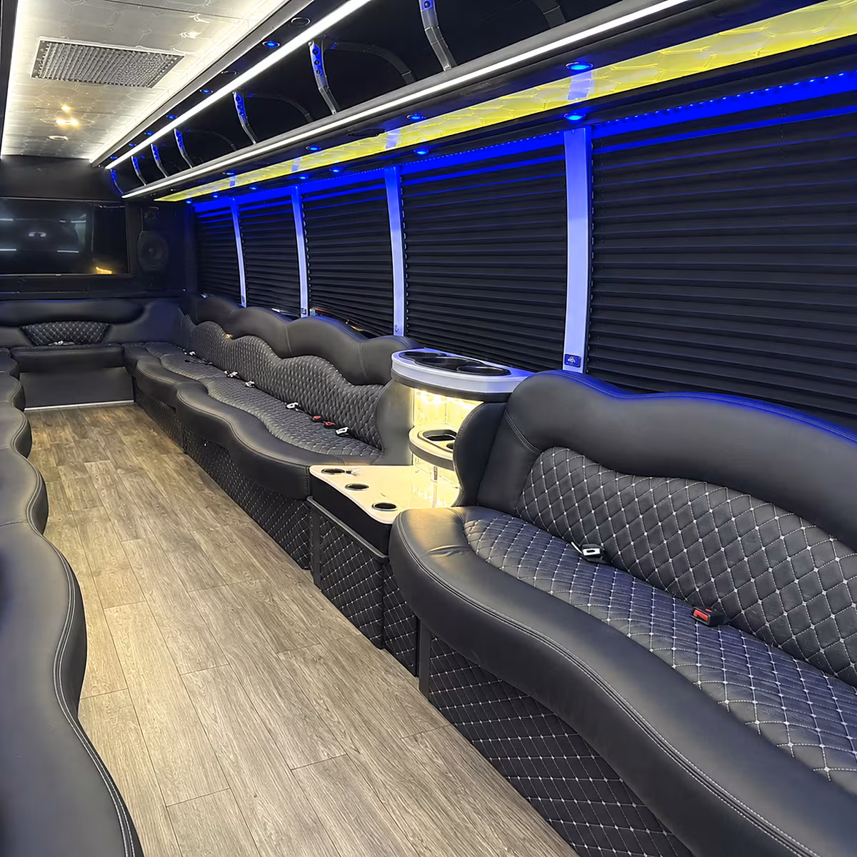 plantation party bus interior